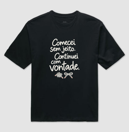 Camiseta Oversized - Outro Começo, Preta