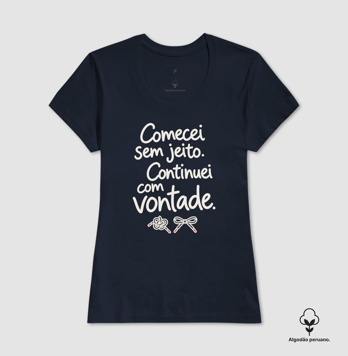 Camiseta Algodão Peruano - Outro Começo, Feminino, Marinho
