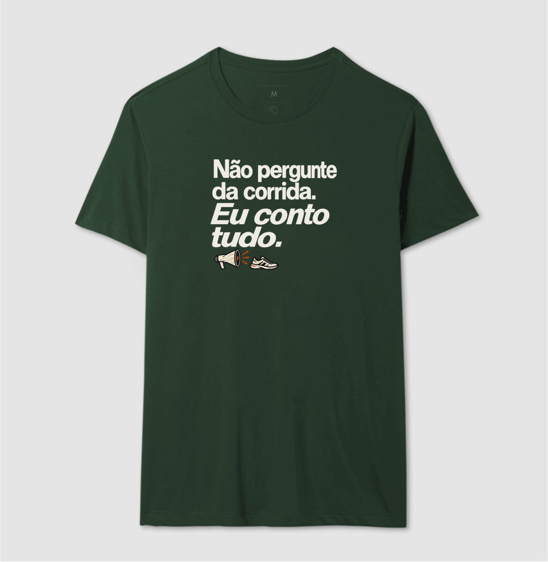 Camiseta Unissex - Cheguei no Assunto, Masculino, Verde