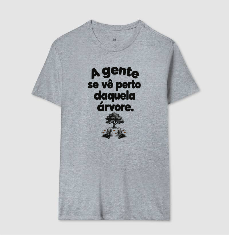 Camiseta Unissex - Ponto de Encontro, Masculino, Cinza
