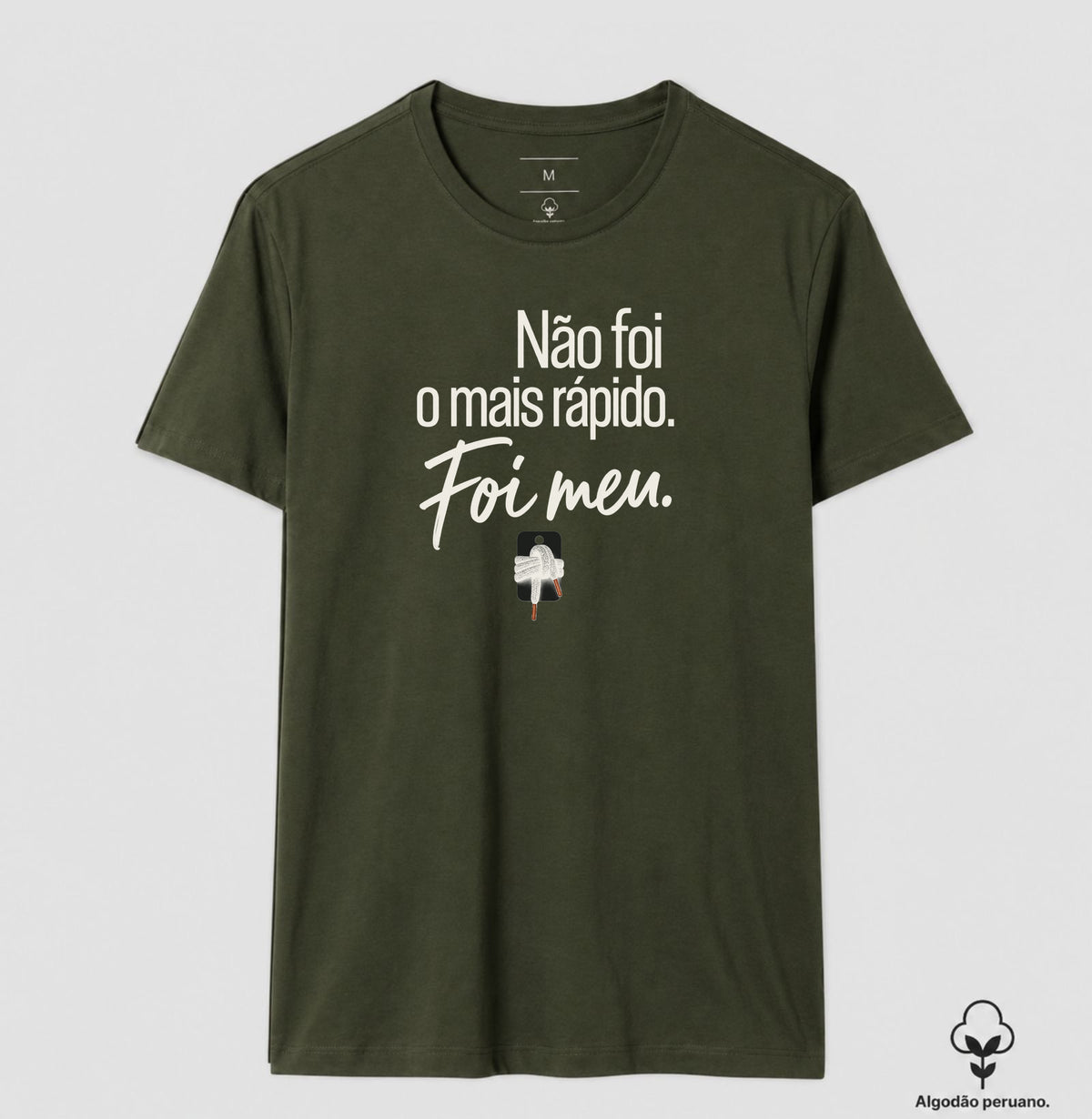 Camiseta Algodão Peruano - Orgulho sem Comparação, Masculino, Verde Musgo