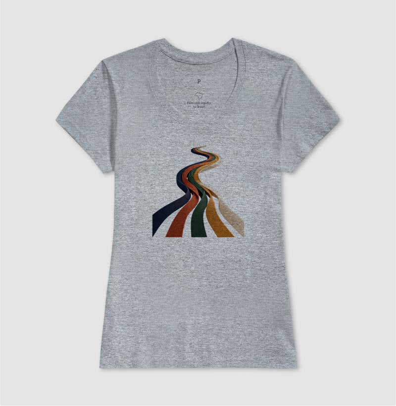 Camiseta Unissex - Quilômetros Compartilhados, Feminino, Cinza