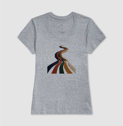 Camiseta Unissex - Quilômetros Compartilhados, Feminino, Cinza