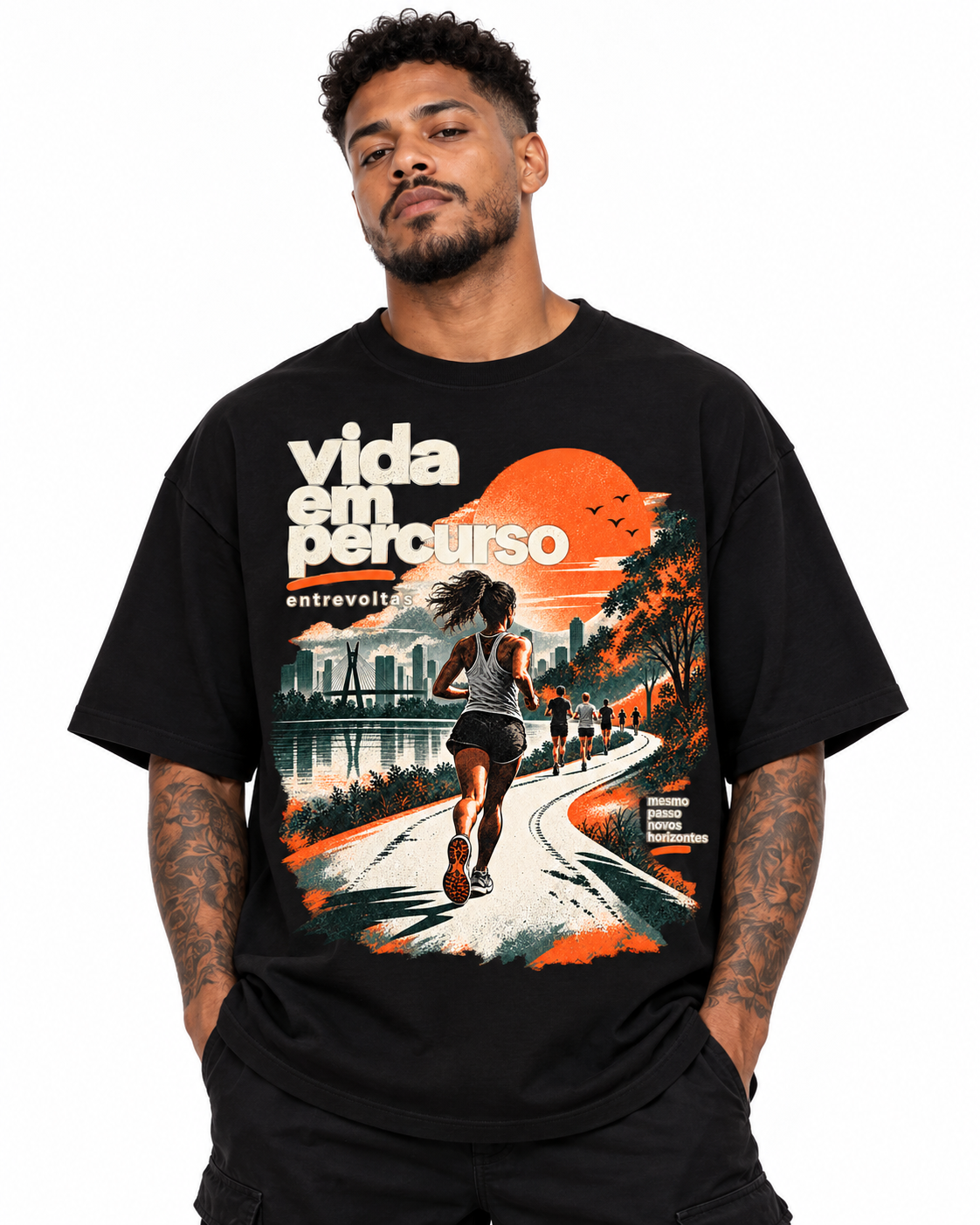Camiseta Oversized - Vida em Percurso