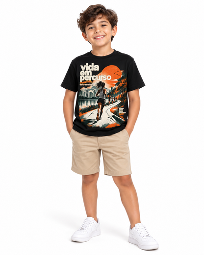 Camiseta infantil - Vida em Percurso