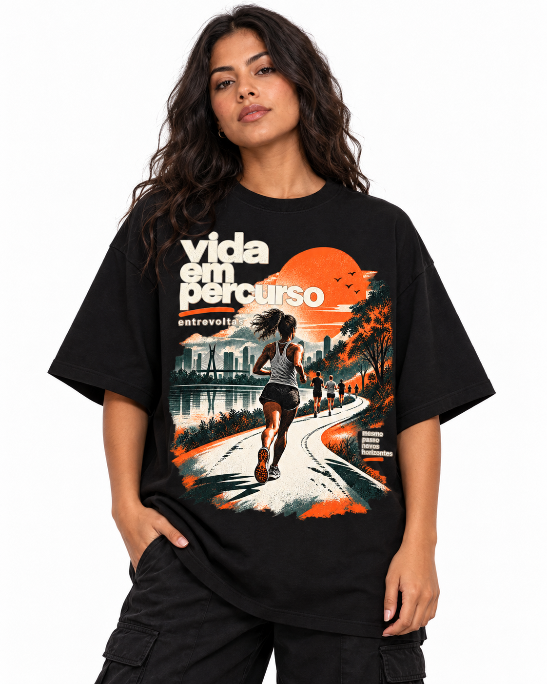 Camiseta Oversized - Vida em Percurso