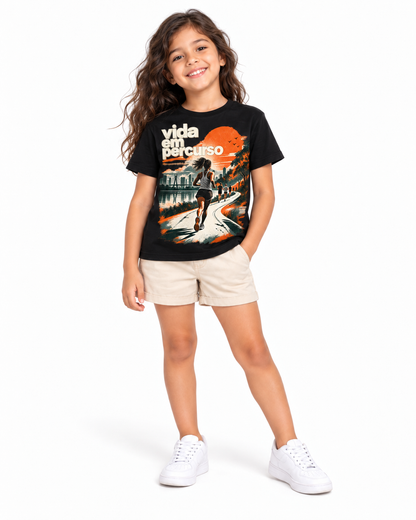 Camiseta infantil - Vida em Percurso