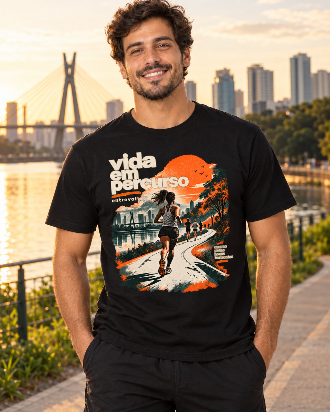 Camiseta algodão peruano - Vida em Percurso