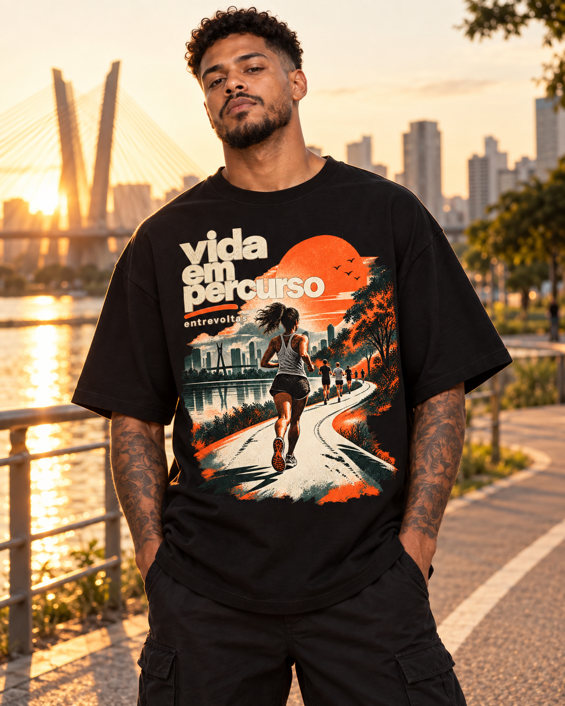 Camiseta Oversized - Vida em Percurso