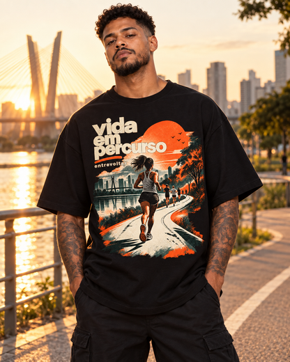 Camiseta Oversized - Vida em Percurso