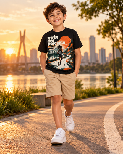 Camiseta infantil - Vida em Percurso