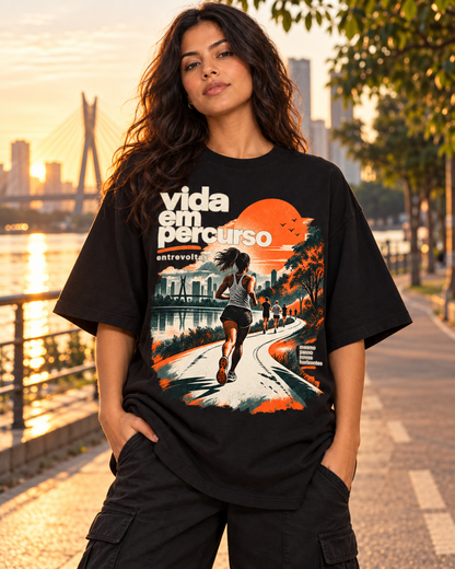 Camiseta Oversized - Vida em Percurso
