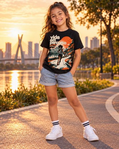 Camiseta infantil - Vida em Percurso