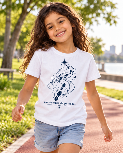 Camiseta infantil - Constelação de passadas